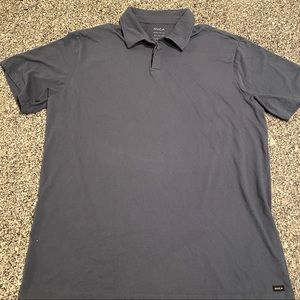 RVCA Mens Polo Regular Fit XL Short Sleeve Blue